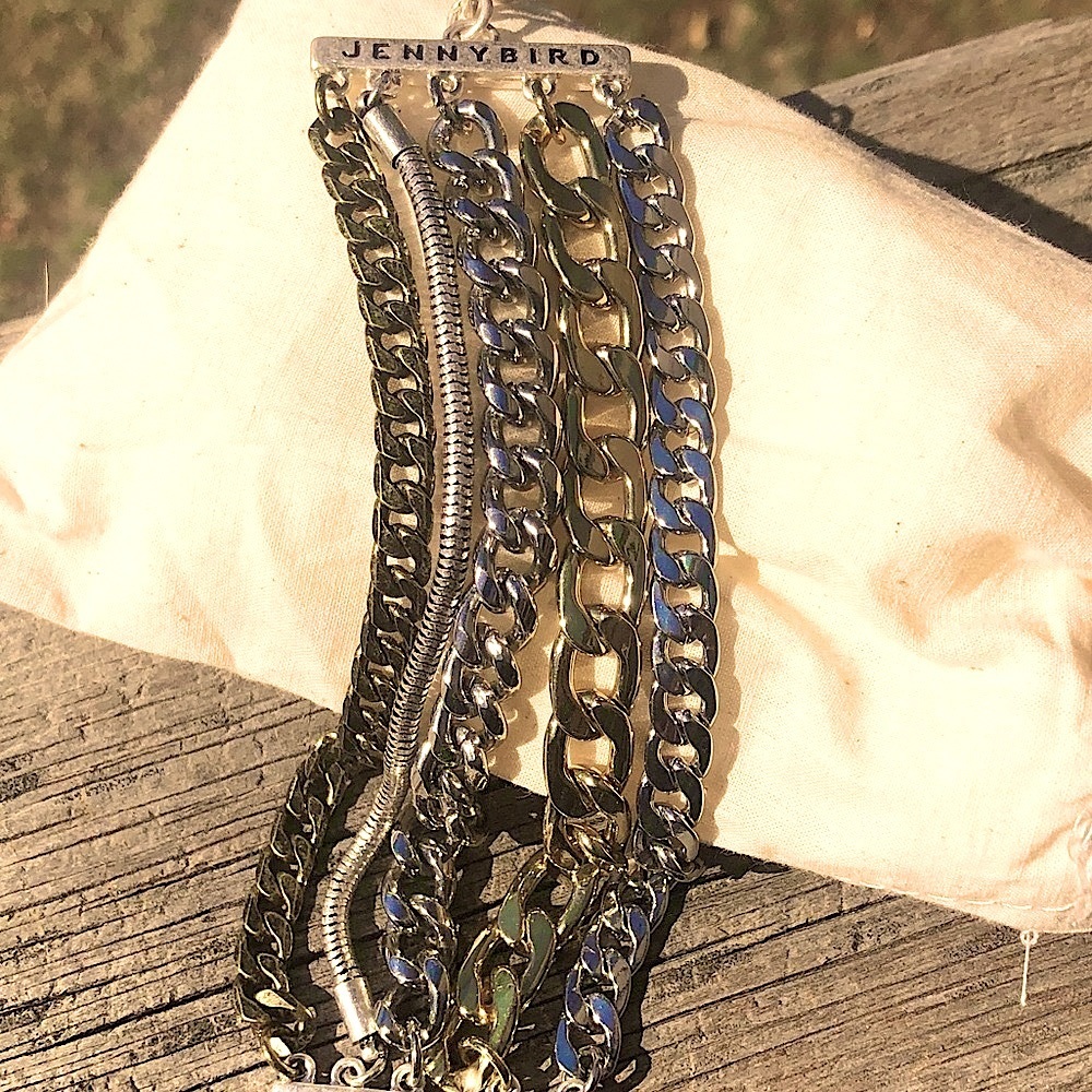 JENNY BIRD Mixed Metal Stacked Chain Bracelet - Picture 3 of 11